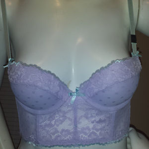 32B Victoria's Secret Demi Bustier Bra purple